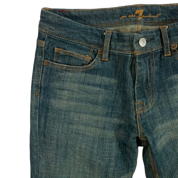 7 For All Mankind High Waisted Blue Boot Cut Jeans - Picture 3 of 8